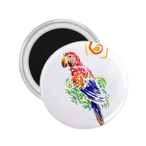 Scarlet Macaw 2.25  Magnet from ArtsNow.com Front