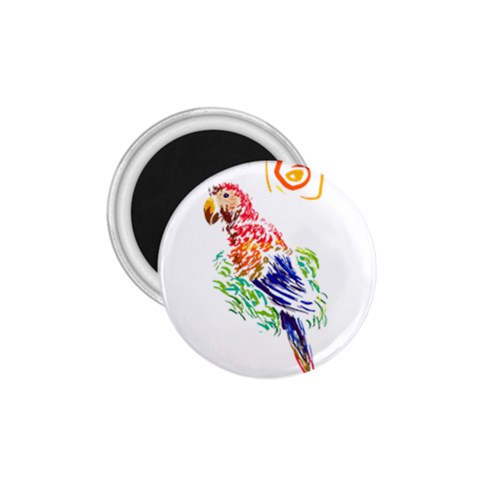 Scarlet Macaw 1.75  Magnet from ArtsNow.com Front