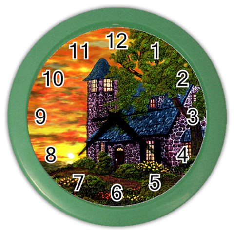 Jessica s Cottage Lighthouse Color Wall Clock from ArtsNow.com Front