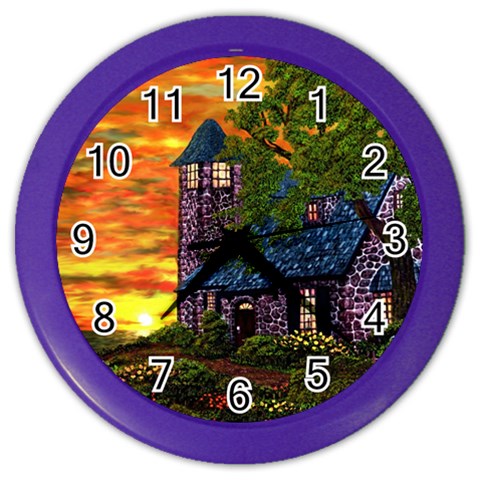 Jessica s Cottage Lighthouse Color Wall Clock from ArtsNow.com Front