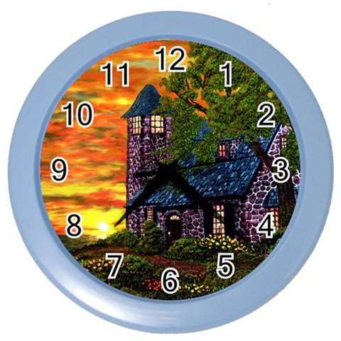 Jessica s Cottage Lighthouse Color Wall Clock from ArtsNow.com Front
