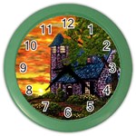 Jessica s Cottage Lighthouse Color Wall Clock