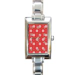 xmas0024 Rectangular Italian Charm Watch