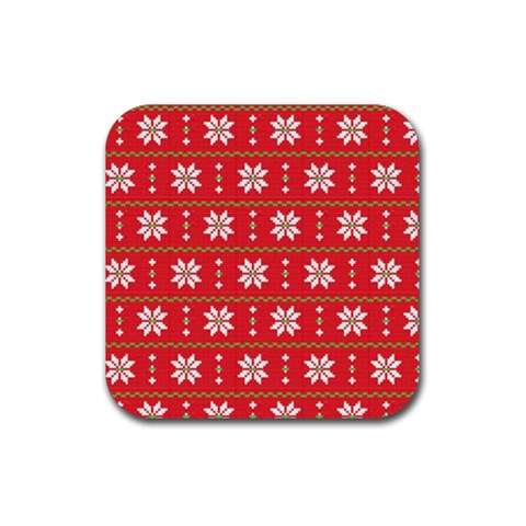 xmas0024 Rubber Coaster (Square) from ArtsNow.com Front