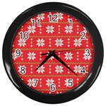 xmas0024 Wall Clock (Black)