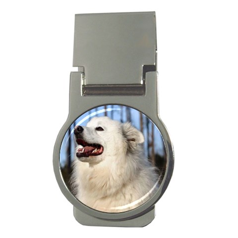 American Eskimo Dog Money Clip (Round) from ArtsNow.com Front