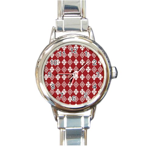 xmas0031 Round Italian Charm Watch from ArtsNow.com Front