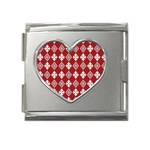 xmas0031 Mega Link Heart Italian Charm (18mm)