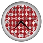 xmas0031 Wall Clock (Silver)