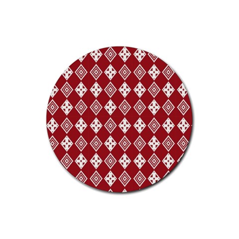xmas0031 Rubber Round Coaster (4 pack) from ArtsNow.com Front