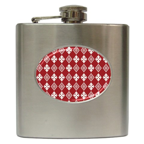 xmas0031 Hip Flask (6 oz) from ArtsNow.com Front