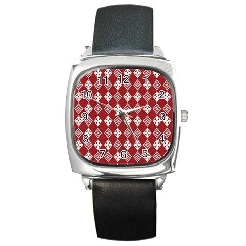 xmas0031 Square Metal Watch from ArtsNow.com Front