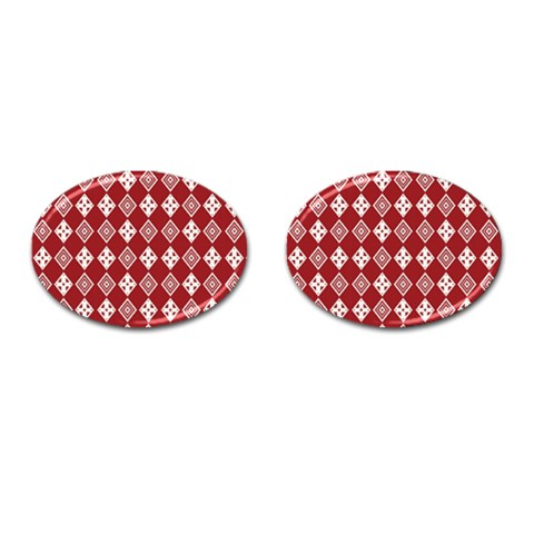 xmas0031 Cufflinks (Oval) from ArtsNow.com Front(Pair)