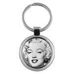 Marilyn_Monroe_BW_2 Key Chain (Round)