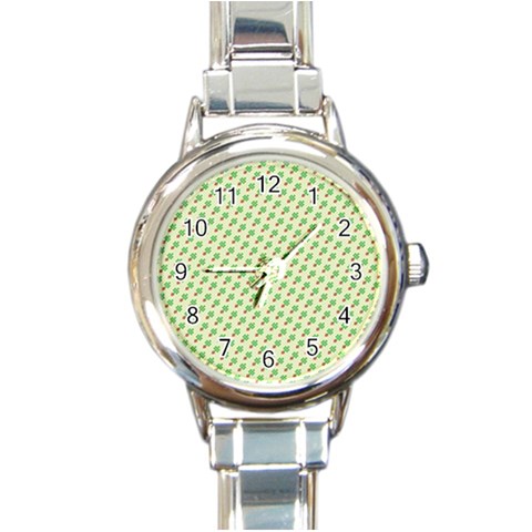 xmas0016 Round Italian Charm Watch from ArtsNow.com Front