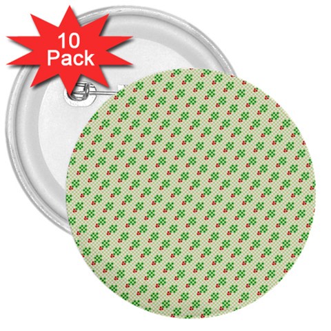 xmas0016 3  Button (10 pack) from ArtsNow.com Front