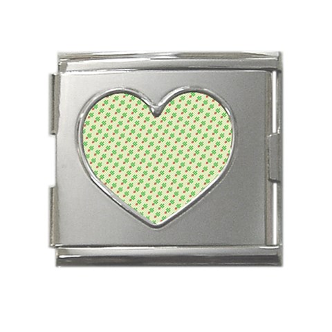 xmas0016 Mega Link Heart Italian Charm (18mm) from ArtsNow.com Front