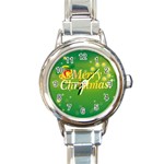 sxmas01 Round Italian Charm Watch