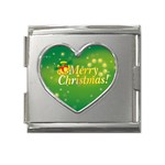 sxmas01 Mega Link Heart Italian Charm (18mm)
