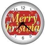 sxmas02 Wall Clock (Silver)