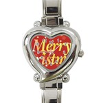 sxmas02 Heart Italian Charm Watch