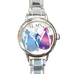 sxmas06 Round Italian Charm Watch