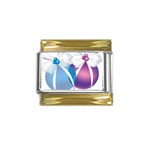 sxmas06 Gold Trim Italian Charm (9mm)
