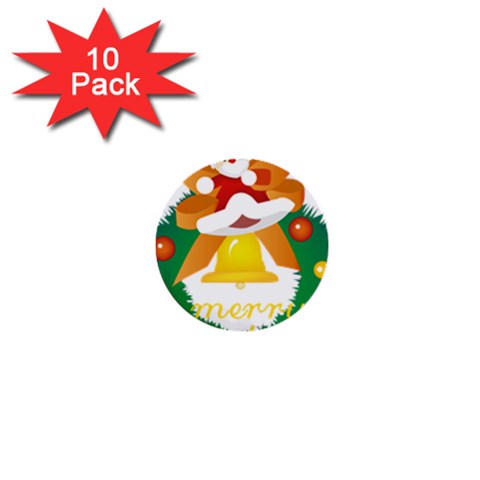 sxmas08 1  Mini Button (10 pack)  from ArtsNow.com Front