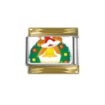 sxmas08 Gold Trim Italian Charm (9mm)