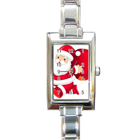 sxmas09 Rectangular Italian Charm Watch from ArtsNow.com Front