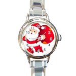 sxmas09 Round Italian Charm Watch