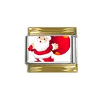 sxmas09 Gold Trim Italian Charm (9mm)