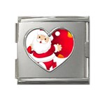 sxmas09 Mega Link Heart Italian Charm (18mm)