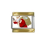 sxmas11 Gold Trim Italian Charm (9mm)