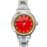 sxmas12 Round Italian Charm Watch