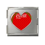 sxmas12 Mega Link Heart Italian Charm (18mm)