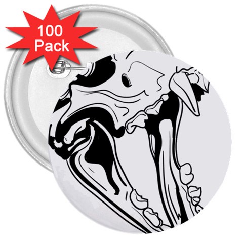 bone005 3  Button (100 pack) from ArtsNow.com Front