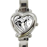bone005 Heart Italian Charm Watch
