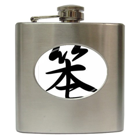 seven Hip Flask (6 oz) from ArtsNow.com Front