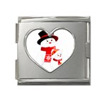 sxmas020 Mega Link Heart Italian Charm (18mm)