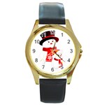 sxmas020 Round Gold Metal Watch