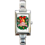 sxmas018 Rectangular Italian Charm Watch