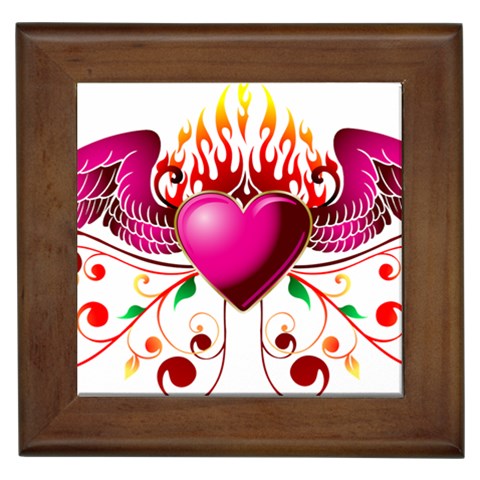 heart005 Framed Tile from ArtsNow.com Front