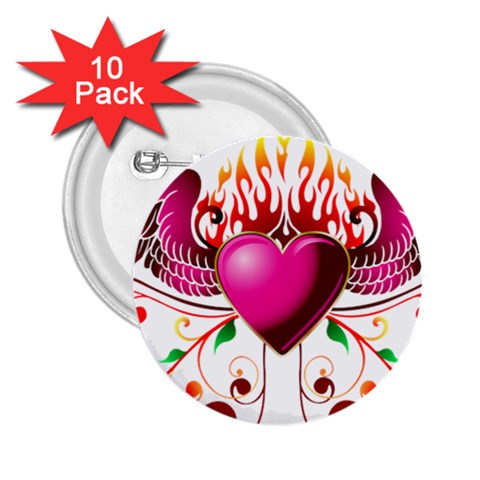 heart005 2.25  Button (10 pack) from ArtsNow.com Front