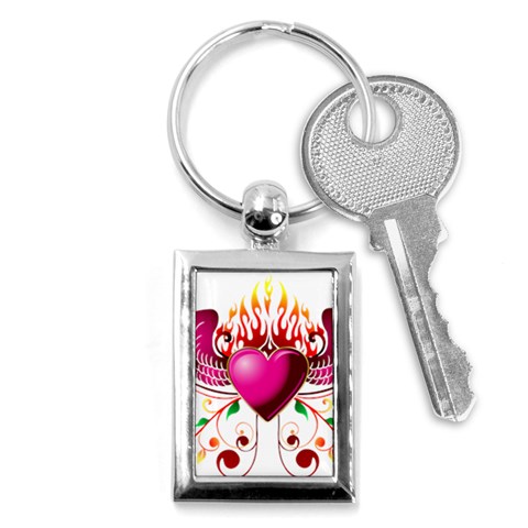 heart005 Key Chain (Rectangle) from ArtsNow.com Front