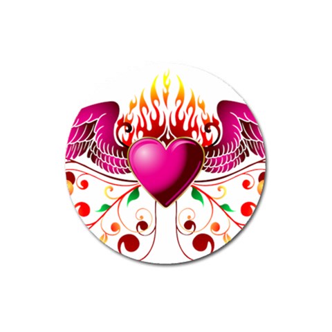 heart005 Magnet 3  (Round) from ArtsNow.com Front
