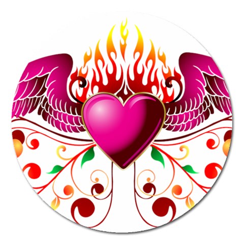 heart005 Magnet 5  (Round) from ArtsNow.com Front