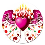 heart005 Magnet 5  (Round)