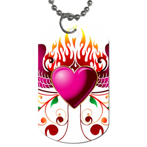 heart005 Dog Tag (One Side) from ArtsNow.com Front