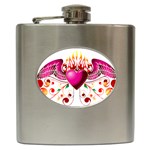 heart005 Hip Flask (6 oz)